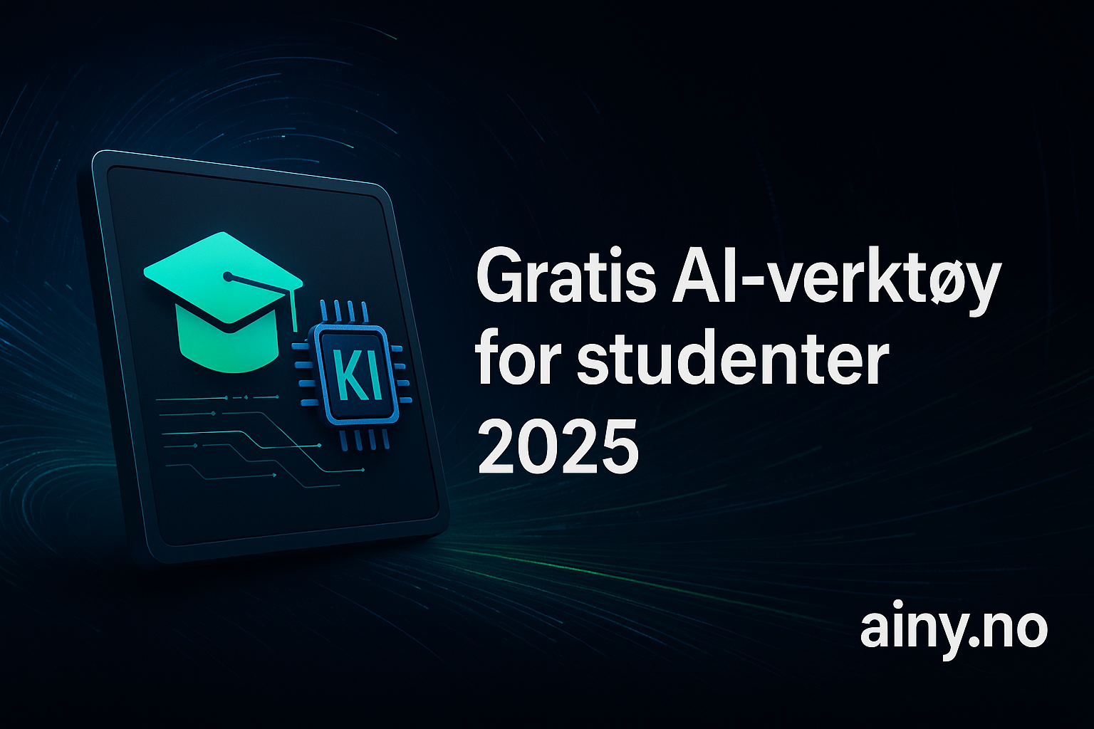Gratis AI-verktøy for studenter 2025 – featurebilde (Ainy.no)