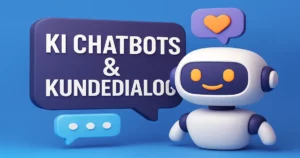 Illustrasjon av KI-chatbot og kundedialog med fokus på følelser, empati og kunstig intelligens i Norge