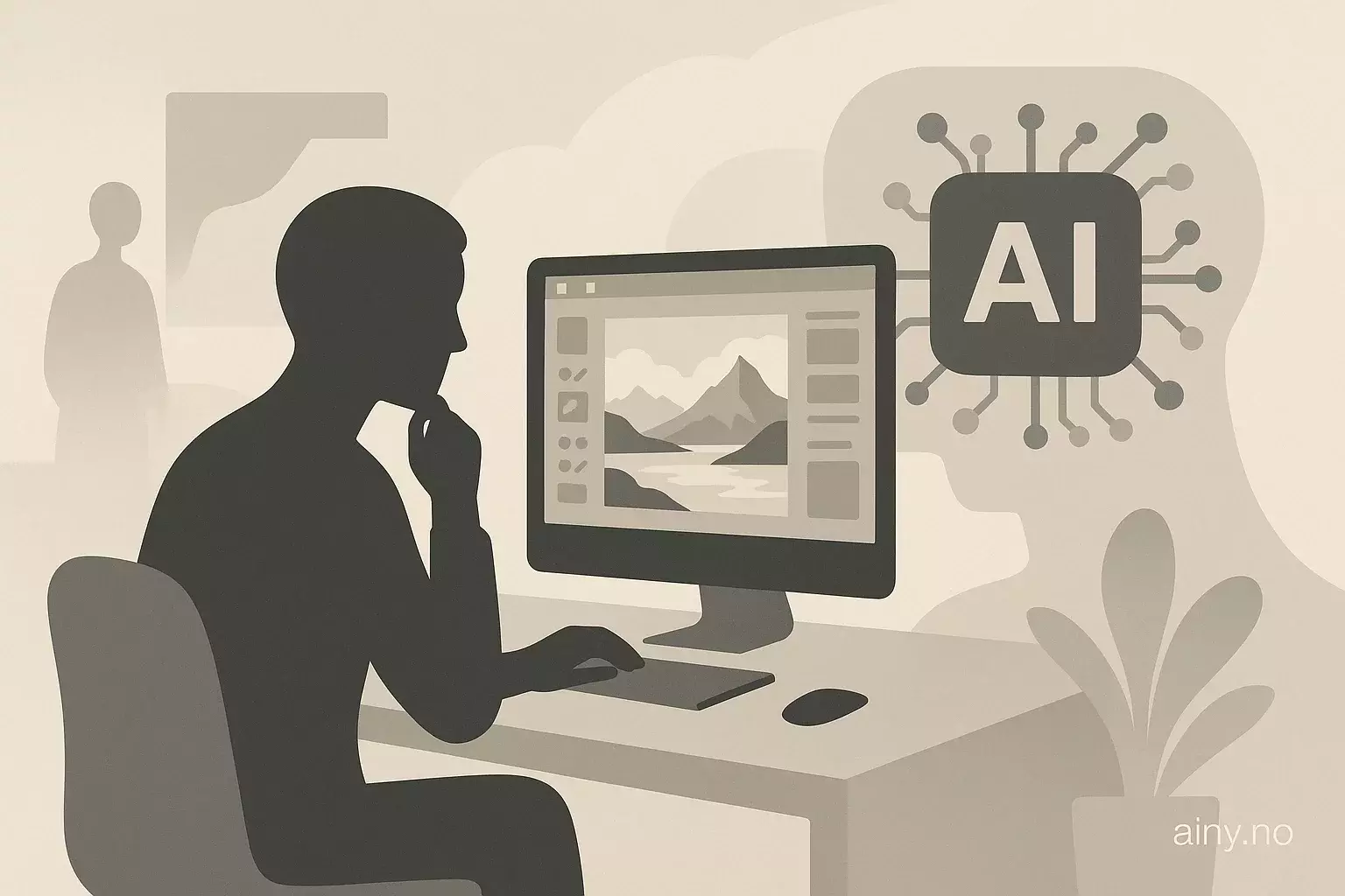 Illustrasjon KI-generert med OpenAI API for artikkelen: Adobe Photoshop: Nye generative AI-verktøy tilgjengelig