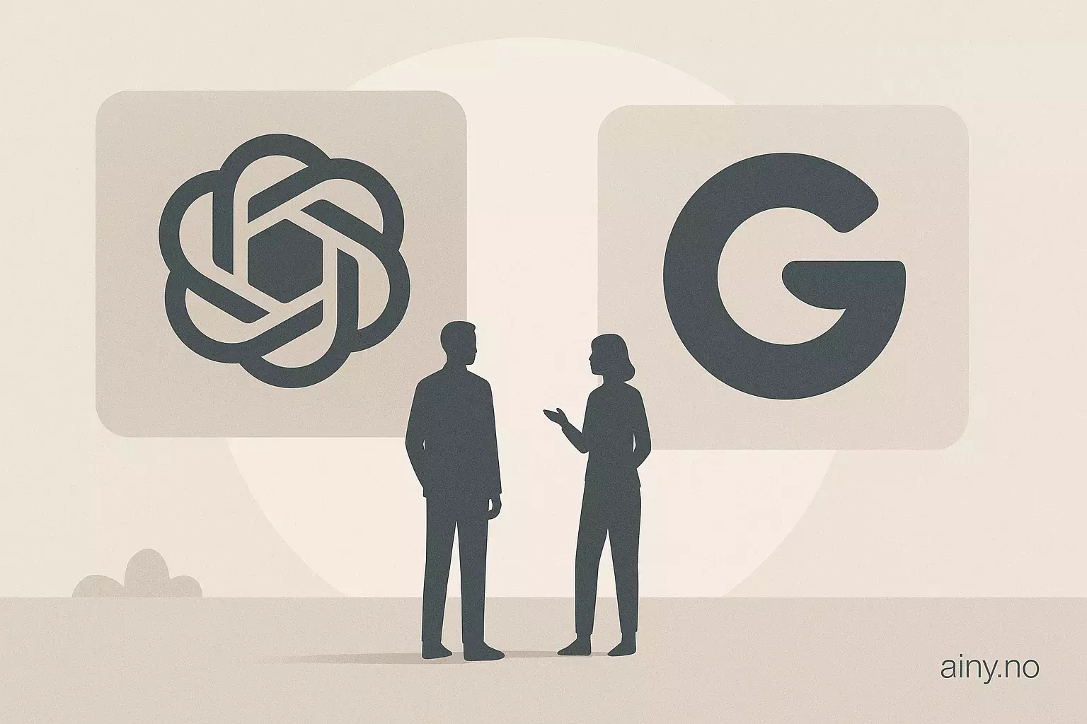 Illustrasjon KI-generert med OpenAI API for artikkelen: Brukere foretrekker Gemini framfor ChatGPT – derfor