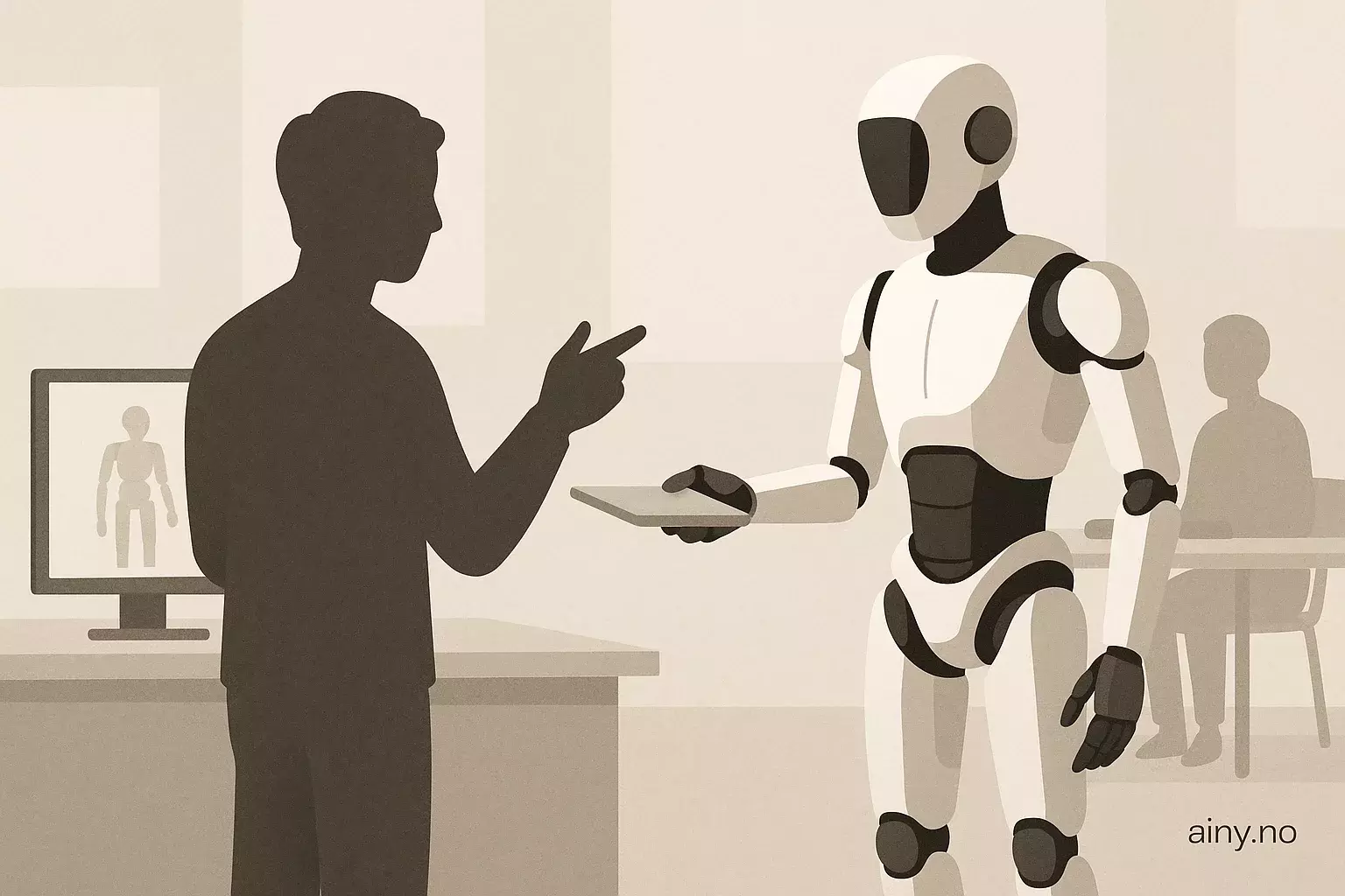 Illustrasjon KI-generert med OpenAI API for artikkelen: DeepMind lanserer Gemini Robotics 1.5 for fysiske roboter