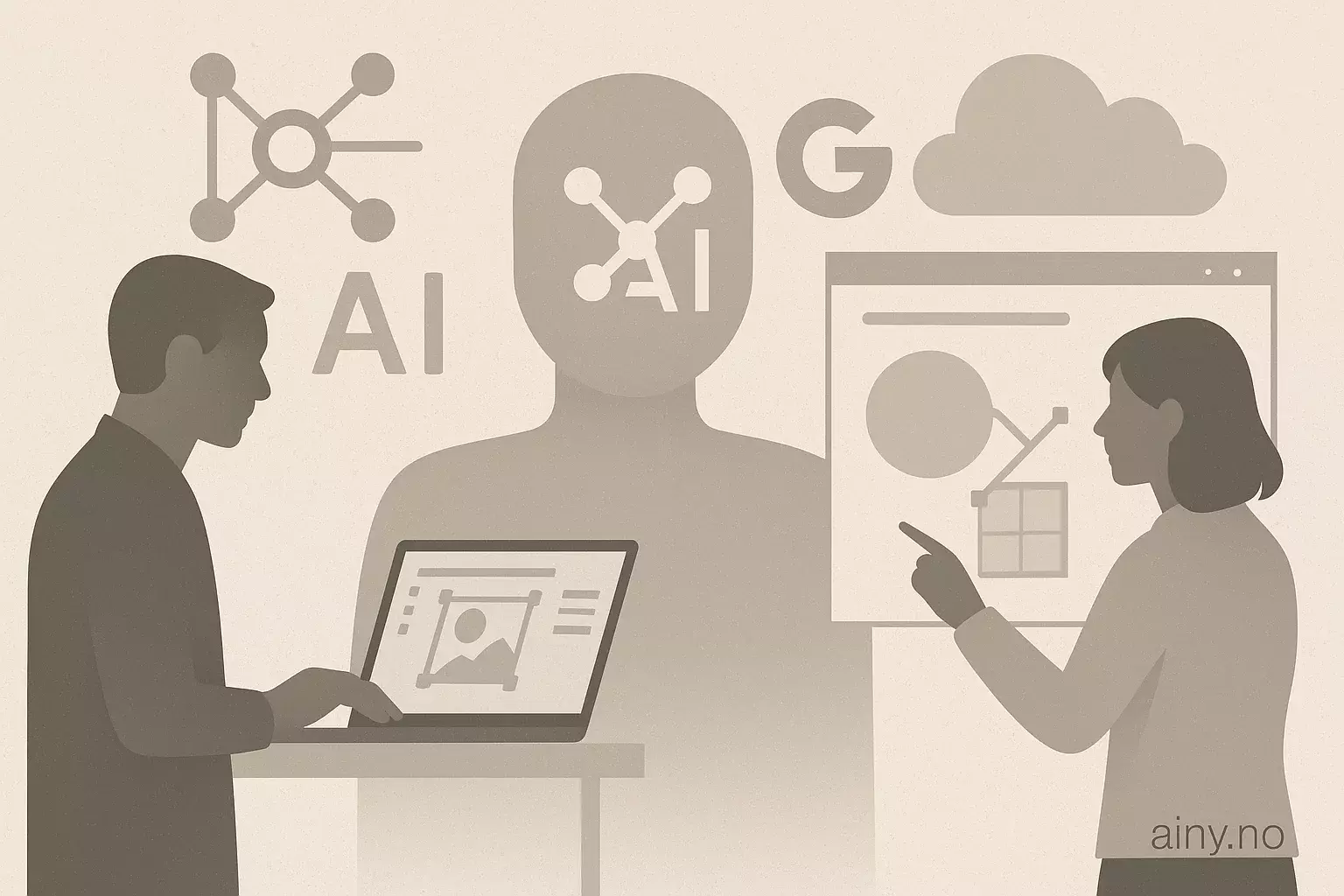 Illustrasjon KI-generert med OpenAI API for artikkelen: Figma integrerer Google Gemini i designplattformen