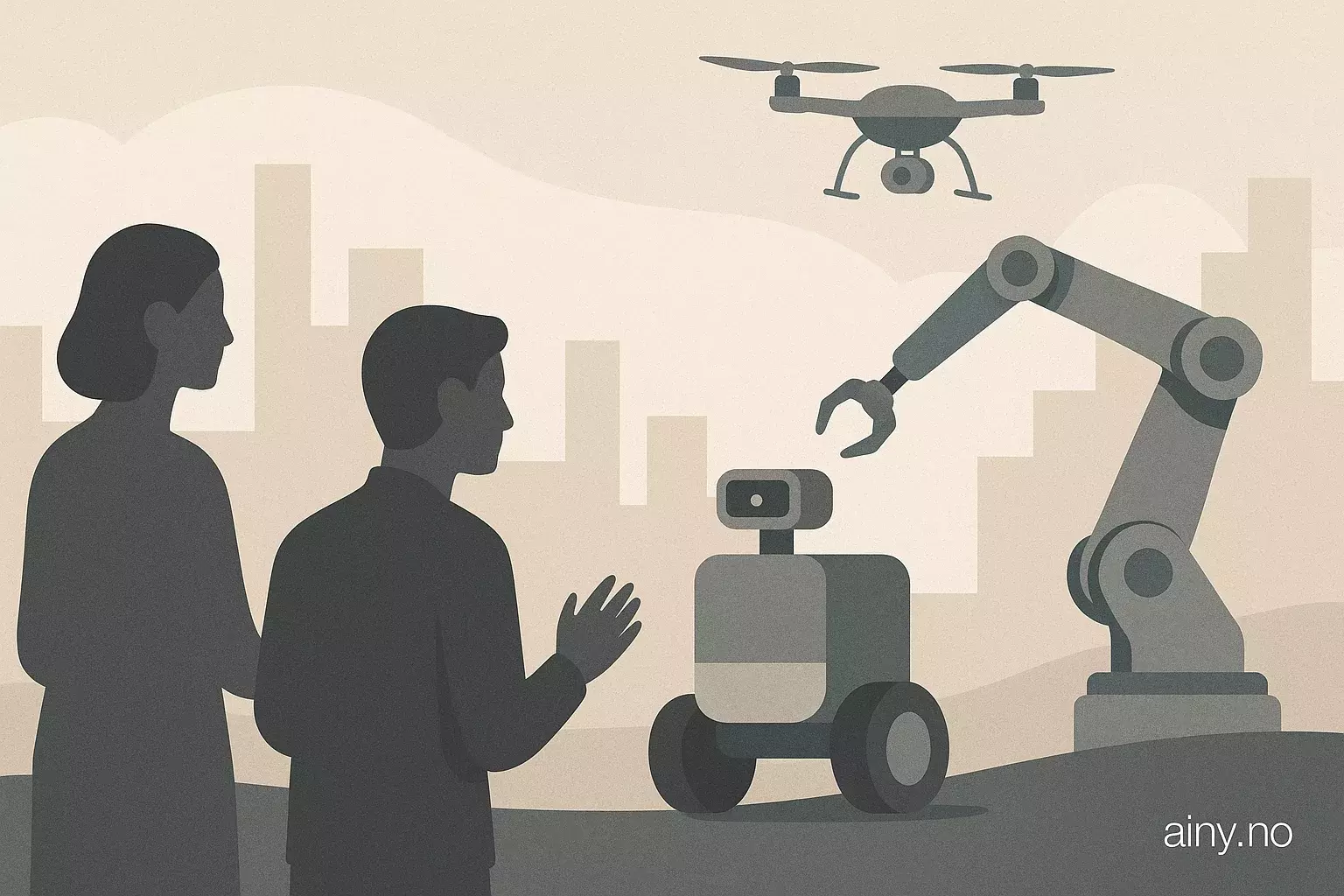 Illustrasjon KI-generert med OpenAI API for artikkelen: Fysisk AI skal forandre intelligent automatisering