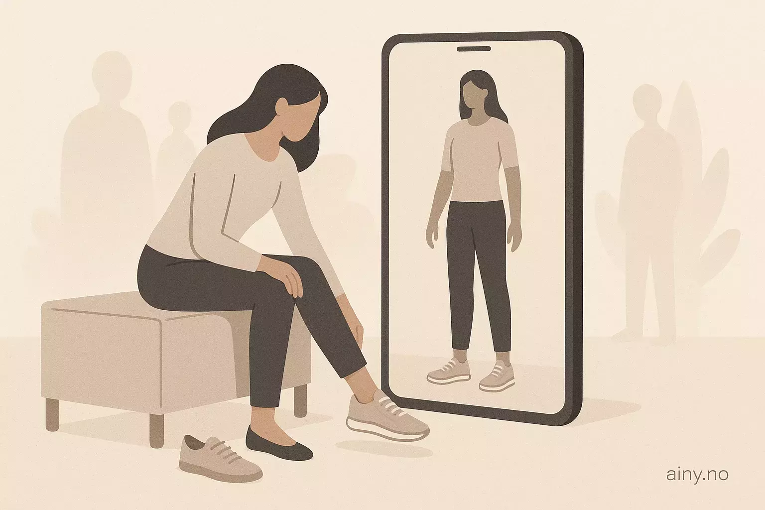 Illustrasjon KI-generert med OpenAI API for artikkelen: Google utvider virtuell prøving til flere land – nå også sko