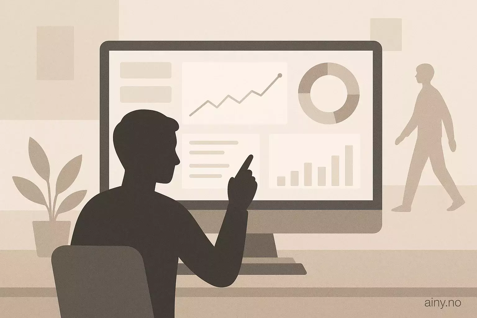 Illustrasjon KI-generert med OpenAI API for artikkelen: Guide: Bygg datadashboard med HTML, CSS og JavaScript