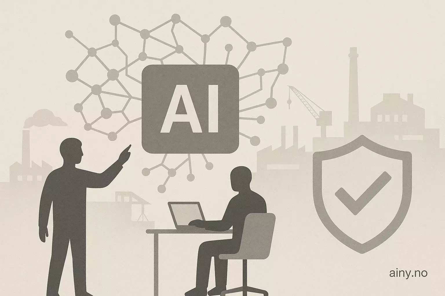Illustrasjon KI-generert med OpenAI API for artikkelen: L2M-AID: KI-rammeverk for autonomt industrielt forsvar