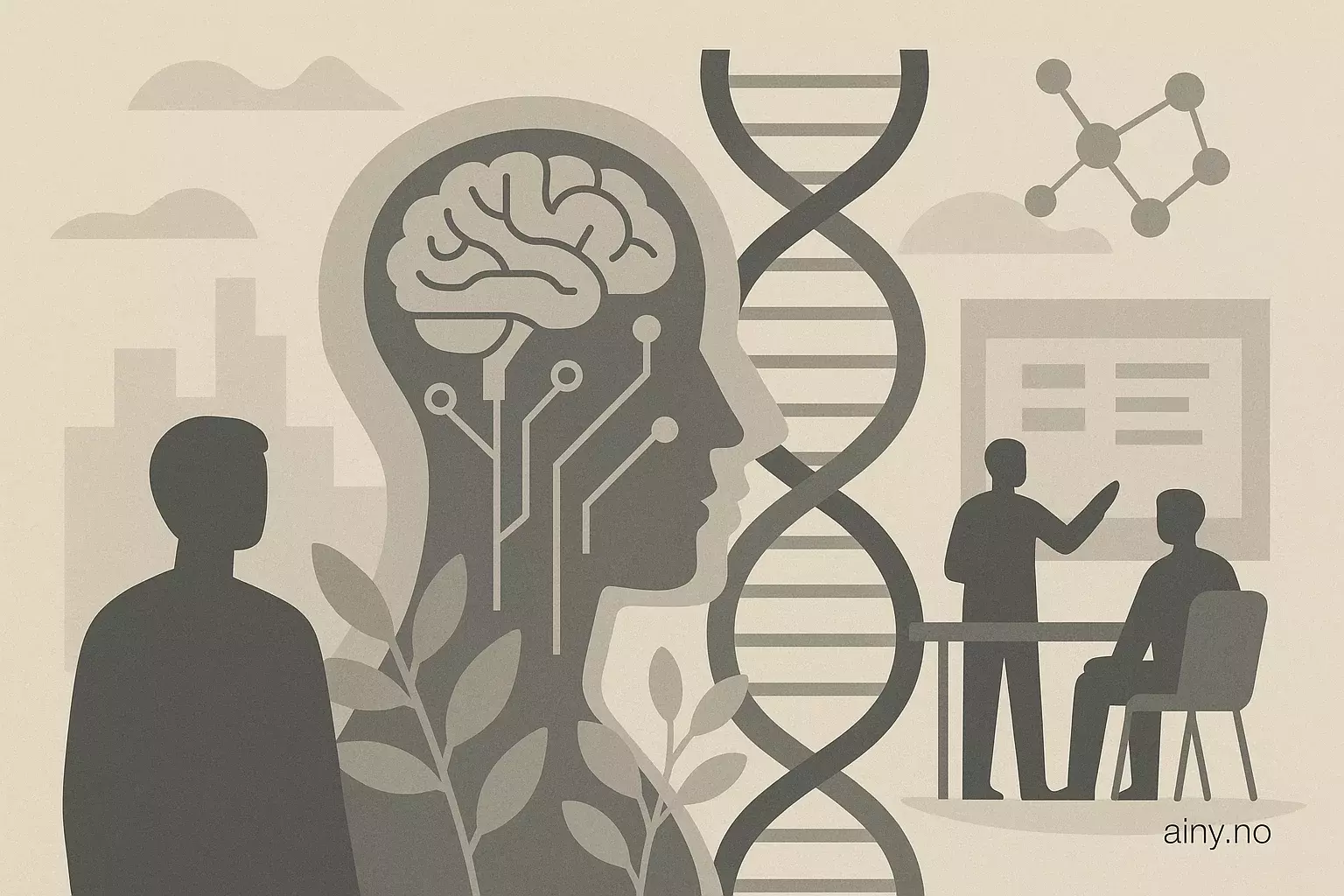 Illustrasjon KI-generert med OpenAI API for artikkelen: Mer AI-resistent biosikkerhet med Paraphrase Project
