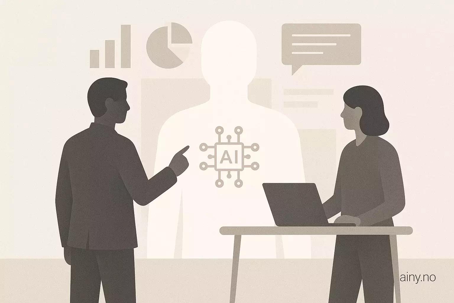 Illustrasjon KI-generert med OpenAI API for artikkelen: Meta gir annonsører nye verktøy – bruker chattene dine