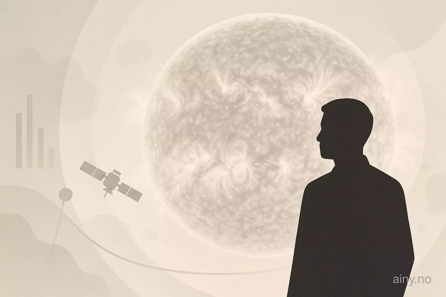 Illustrasjon KI-generert med OpenAI API for artikkelen: NASA lanserer Surya – KI-modell for romværvarsling