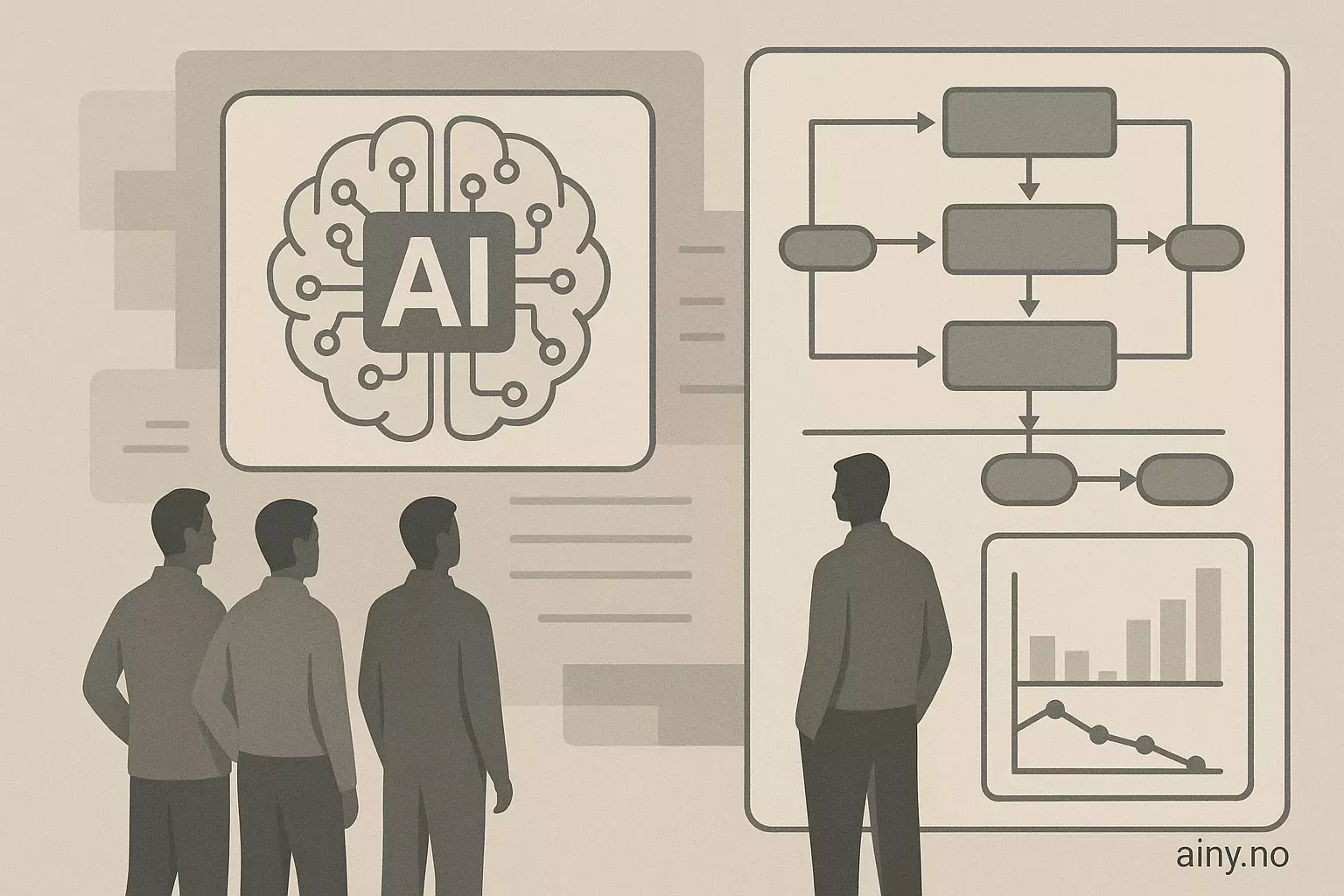 Illustrasjon KI-generert med OpenAI API for artikkelen: Ny metode for energieffektiv hybrid flowshop-planlegging