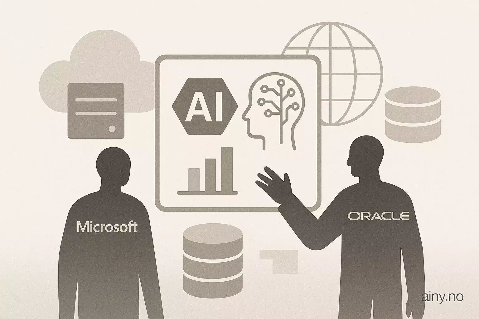 Illustrasjon KI-generert med OpenAI API for artikkelen: Oracle Database@Azure får nye AI-klare funksjoner og 33 regioner