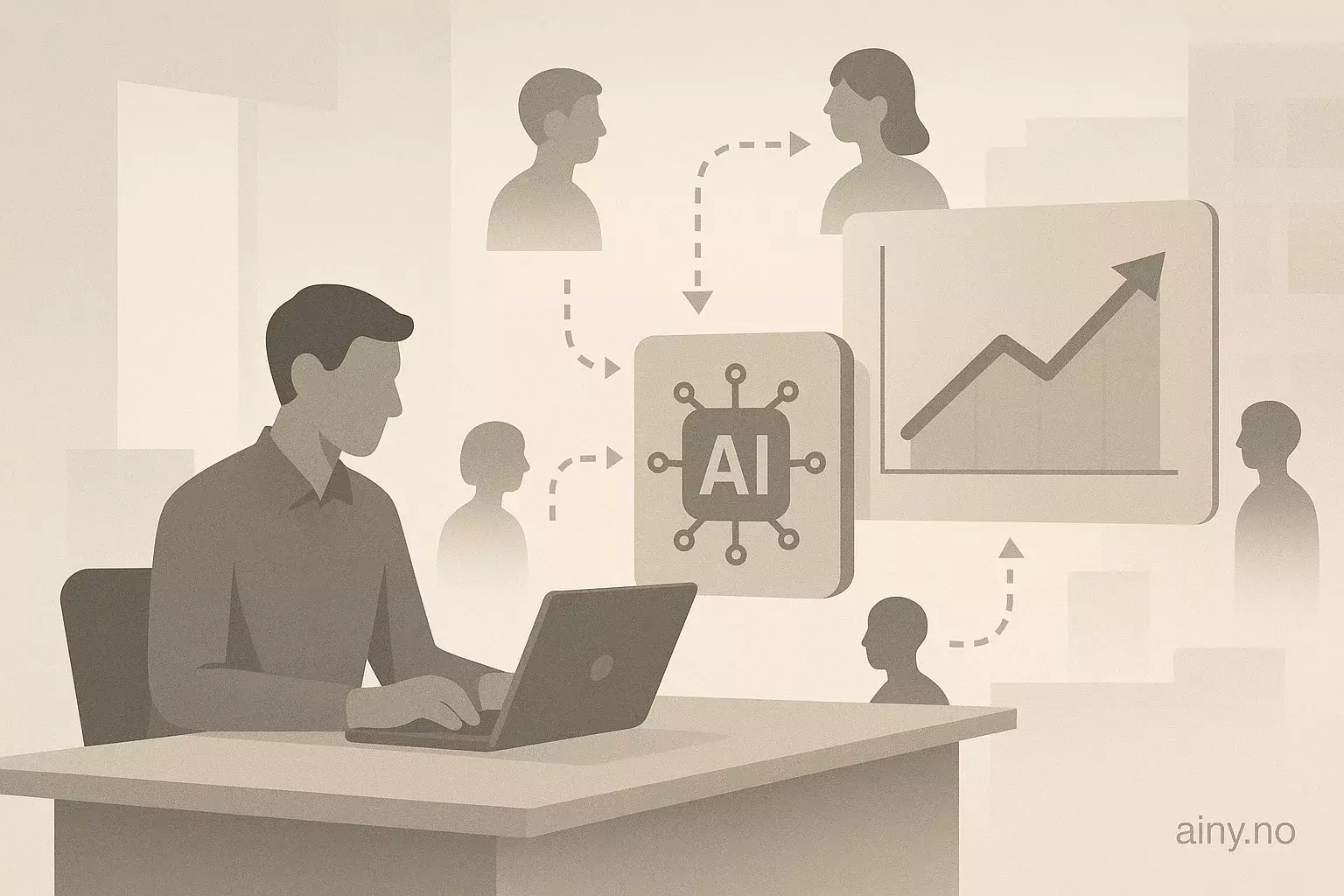 Illustrasjon KI-generert med OpenAI API for artikkelen: Rox bruker Amazon Bedrock for AI-drevne salgsagenter