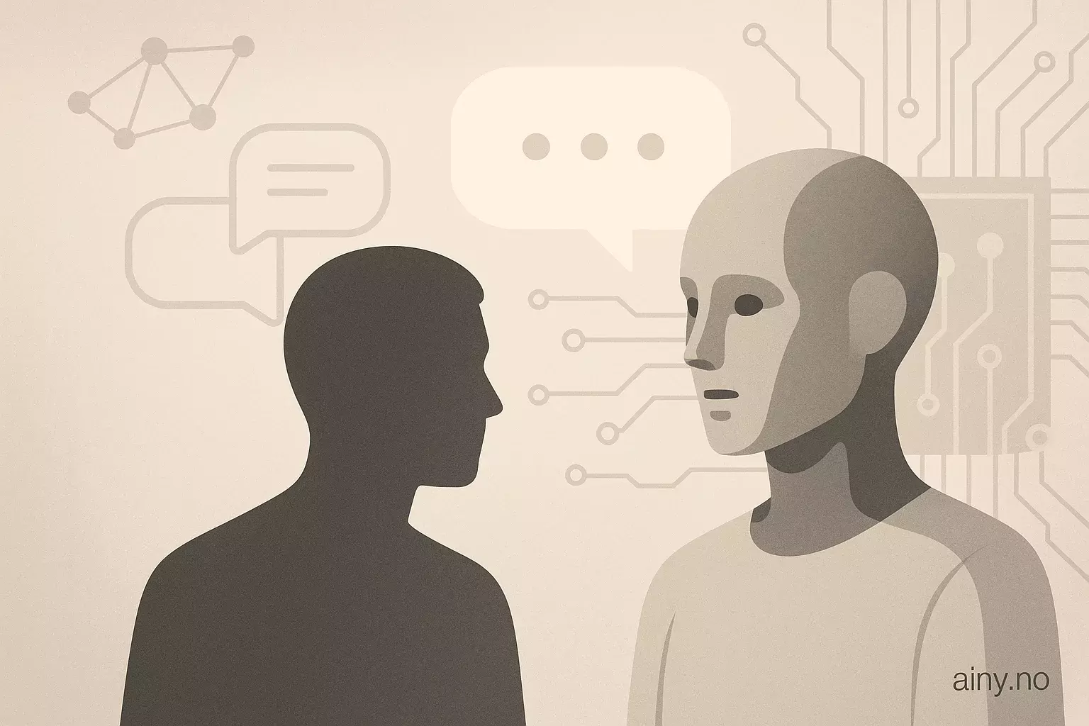 Illustrasjon KI-generert med OpenAI API for artikkelen: Studie: AI-samtalepartnere bruker seks taktikker