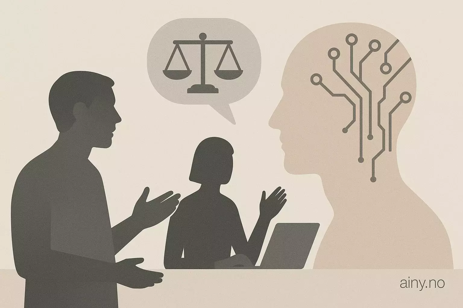 Illustrasjon KI-generert med OpenAI API for artikkelen: Studie: LLM-debatter påvirker moralske vurderinger