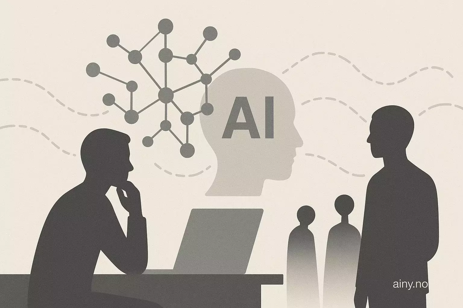 Illustrasjon KI-generert med OpenAI API for artikkelen: Studie: LLM-er sliter med off-trajectory-samarbeid