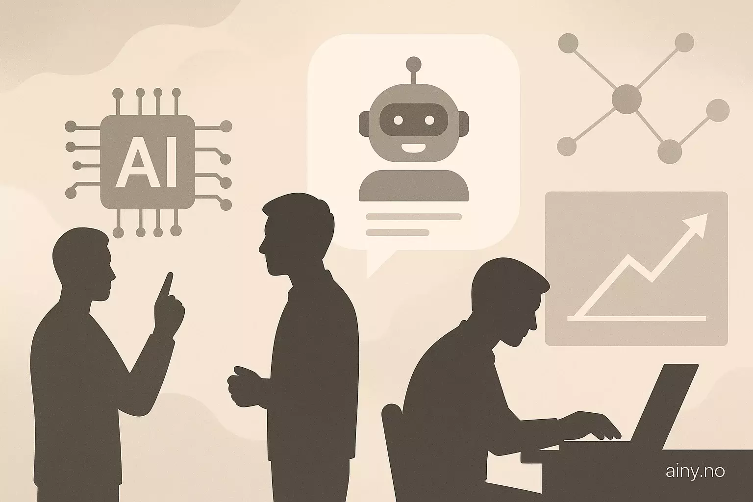 Illustrasjon KI-generert med OpenAI API for artikkelen: Ti trender for data og AI i høsten 2025