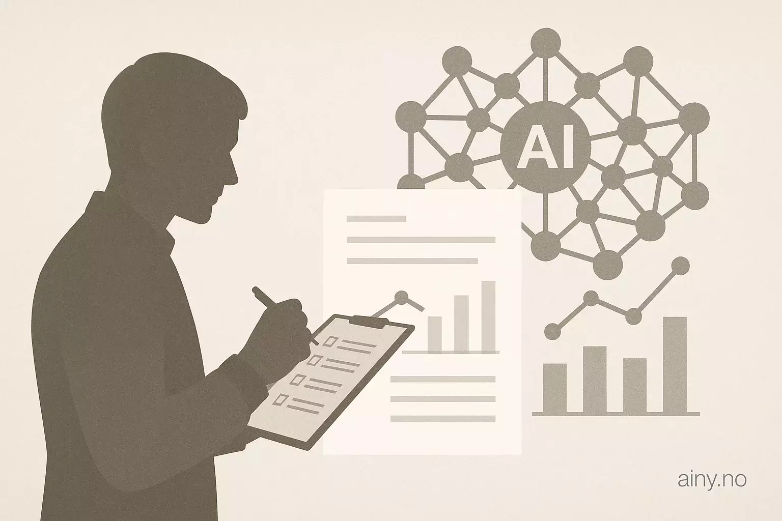 Illustrasjon KI-generert med OpenAI API for artikkelen: Velg riktig LLM: fra vibes til målbare kriterier