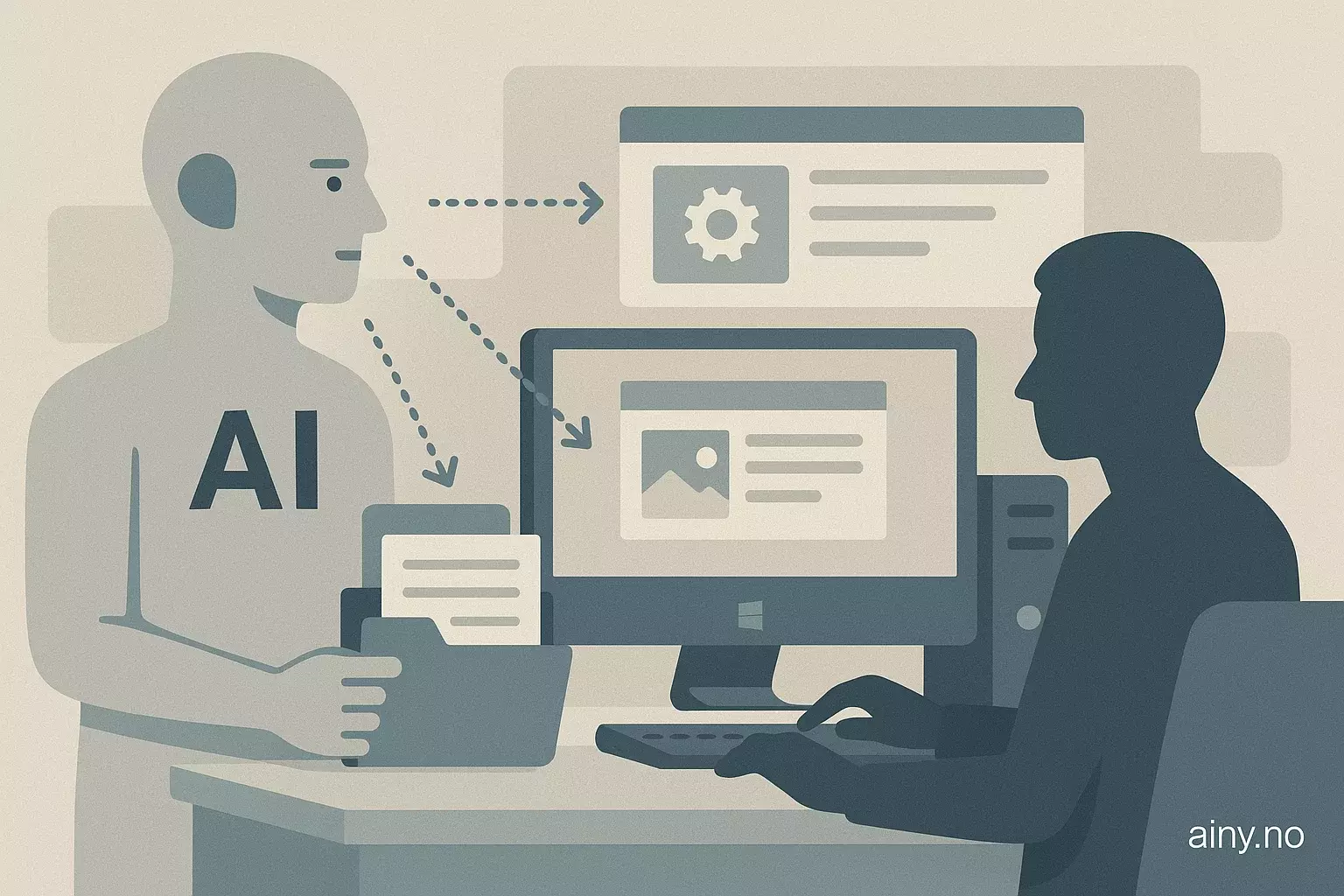 Illustrasjon KI-generert med OpenAI API for artikkelen: Windows 11: Copilot-agenter kan handle på dine vegne