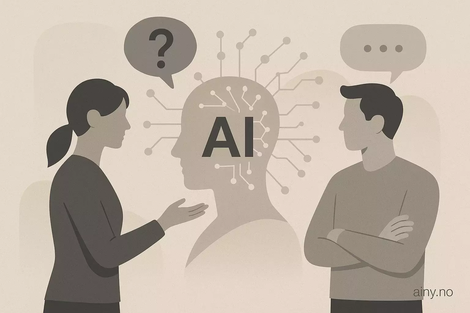 Illustrasjon KI-generert med OpenAI API for artikkelen: AI 'innrømmet' å være sexistisk — ikke bevis