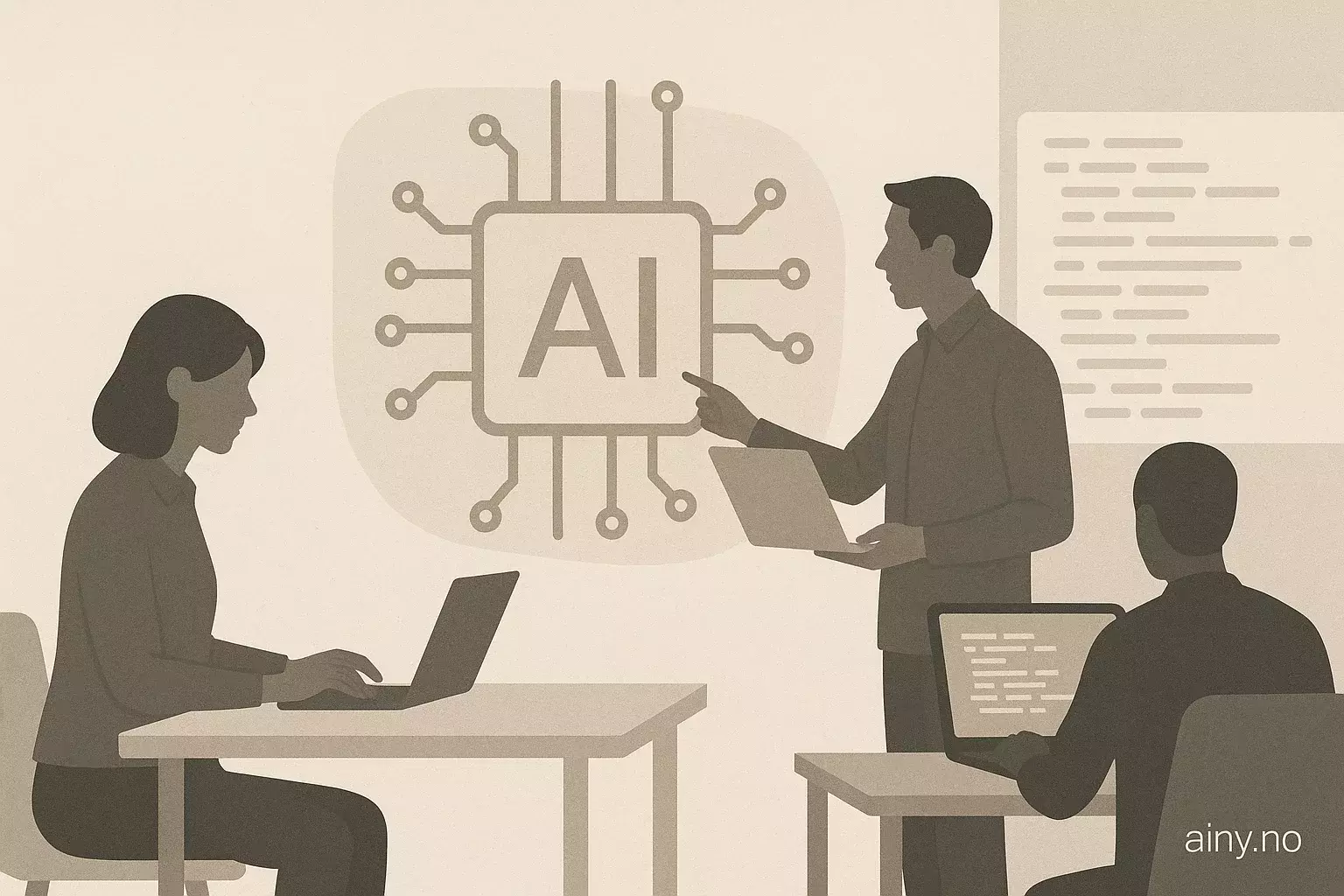 Illustrasjon KI-generert med OpenAI API for artikkelen: Andrew Ng: Alle bør fortsatt lære å kode