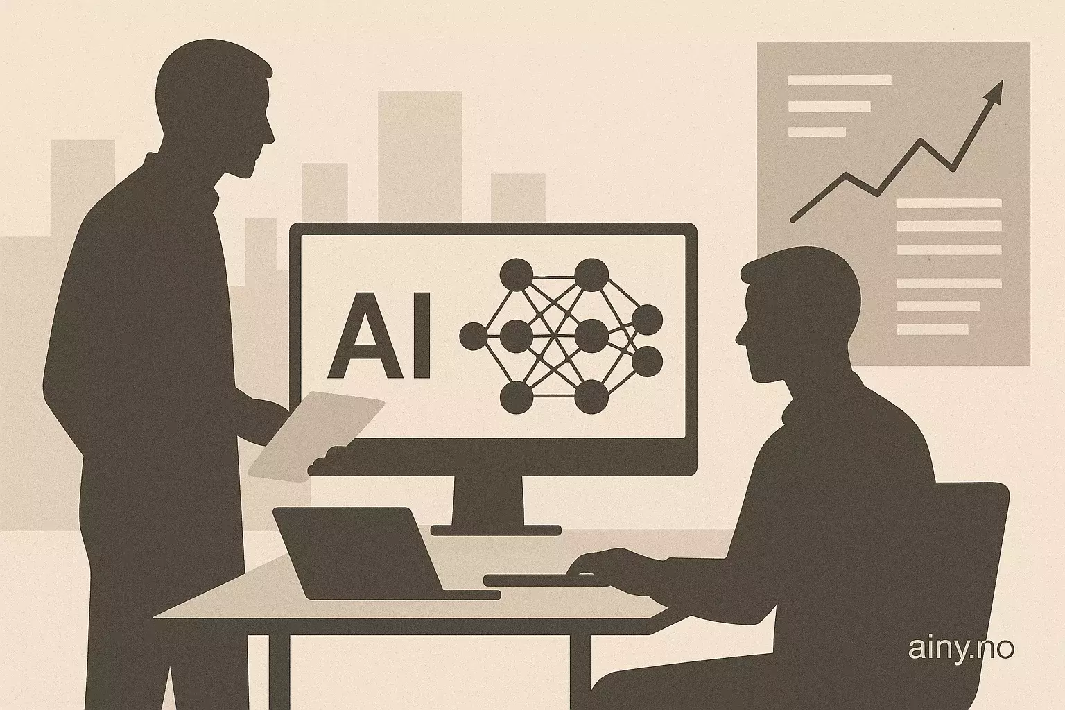 Illustrasjon KI-generert med OpenAI API for artikkelen: Arbeidsgivere vil se avanserte maskinlæringsprosjekter