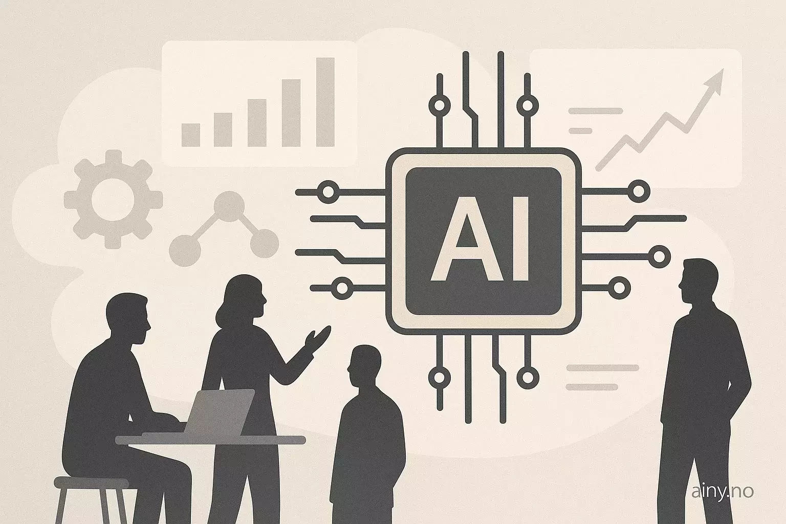 Illustrasjon KI-generert med OpenAI API for artikkelen: Bygger KI-klare systemer i kapitalforvaltning