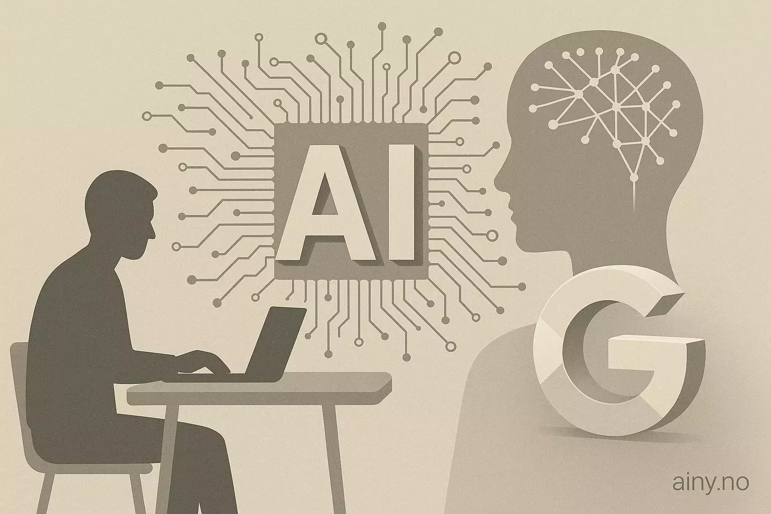 Illustrasjon KI-generert med OpenAI API for artikkelen: Google inntar AI-tronen med Gemini 3.0 Pro