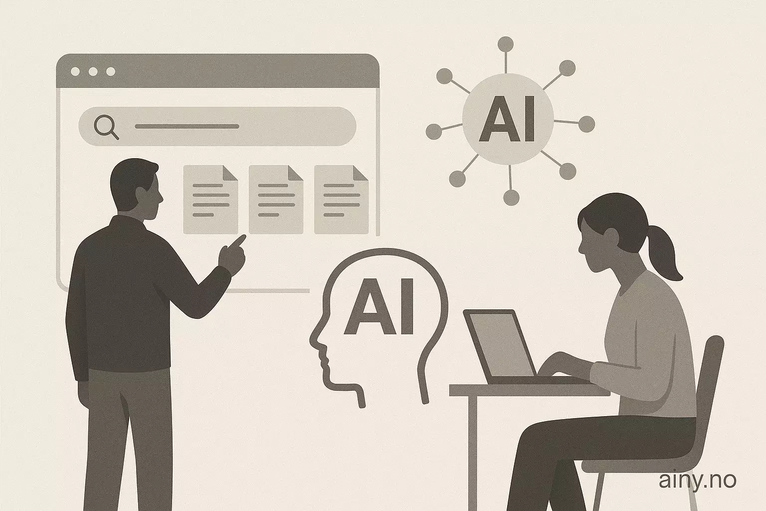 Illustrasjon KI-generert med OpenAI API for artikkelen: Google lanserer File Search-verktøy for Gemini