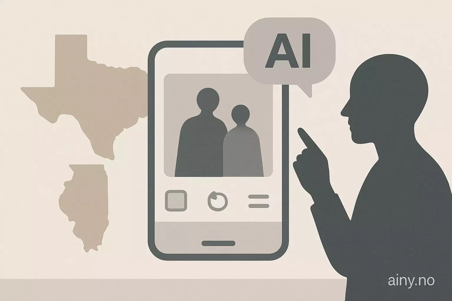 Illustrasjon KI-generert med OpenAI API for artikkelen: Google Photos-funksjon stengt i Texas og Illinois
