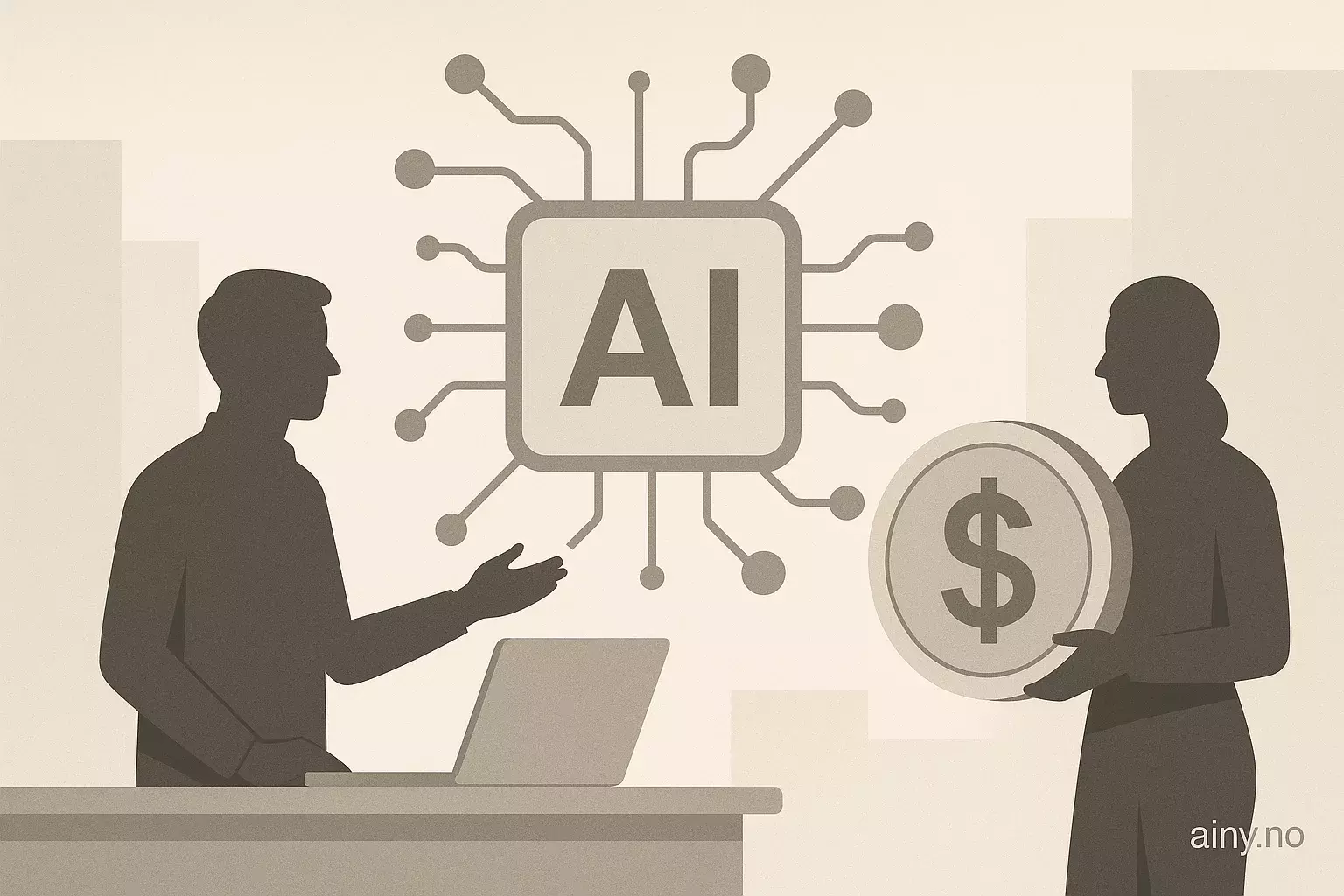 Illustrasjon KI-generert med OpenAI API for artikkelen: Lekkasjer viser hvor mye OpenAI betaler Microsoft