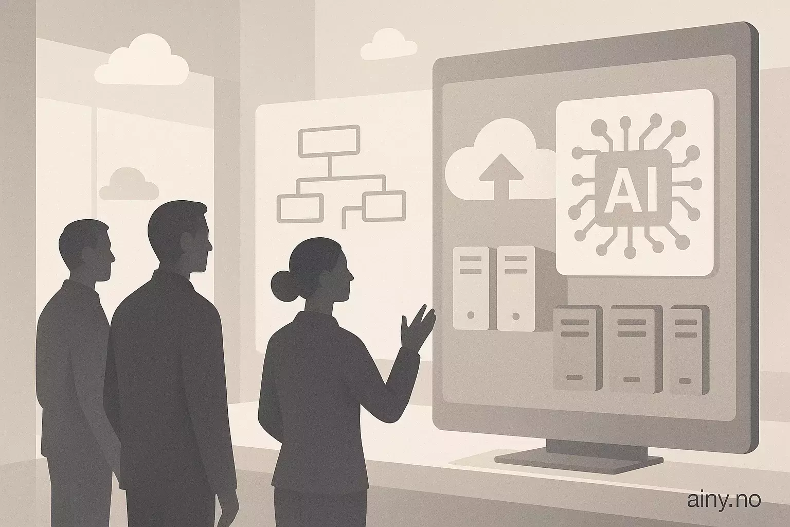 Illustrasjon KI-generert med OpenAI API for artikkelen: Microsoft annonserer Azure Copilot-agenter og AI-infrastruktur