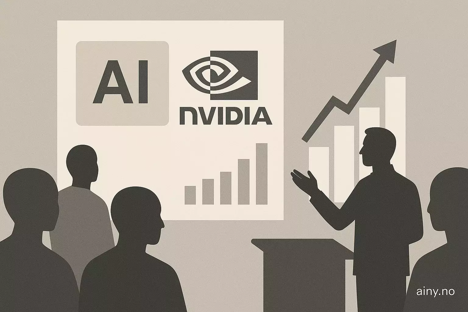 Illustrasjon KI-generert med OpenAI API for artikkelen: Nvidia tjener milliarder på AI-boomen