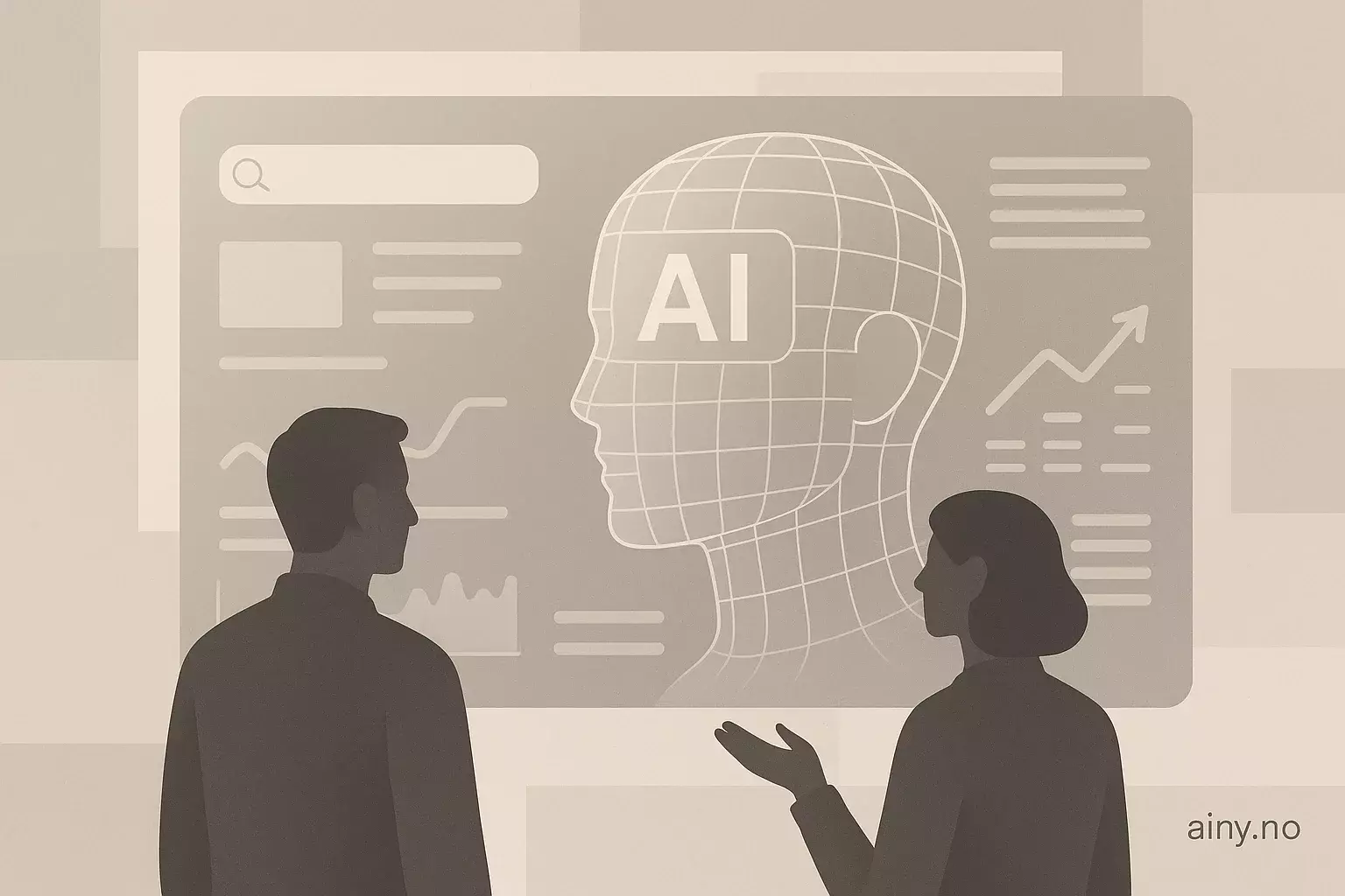 Illustrasjon KI-generert med OpenAI API for artikkelen: Peec AI henter $21M for å hjelpe merker i ChatGPT-søk