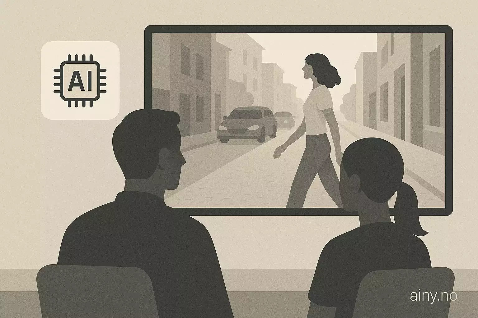 Illustrasjon KI-generert med OpenAI API for artikkelen: Sora gjør det vanskeligere å avsløre AI-videoer