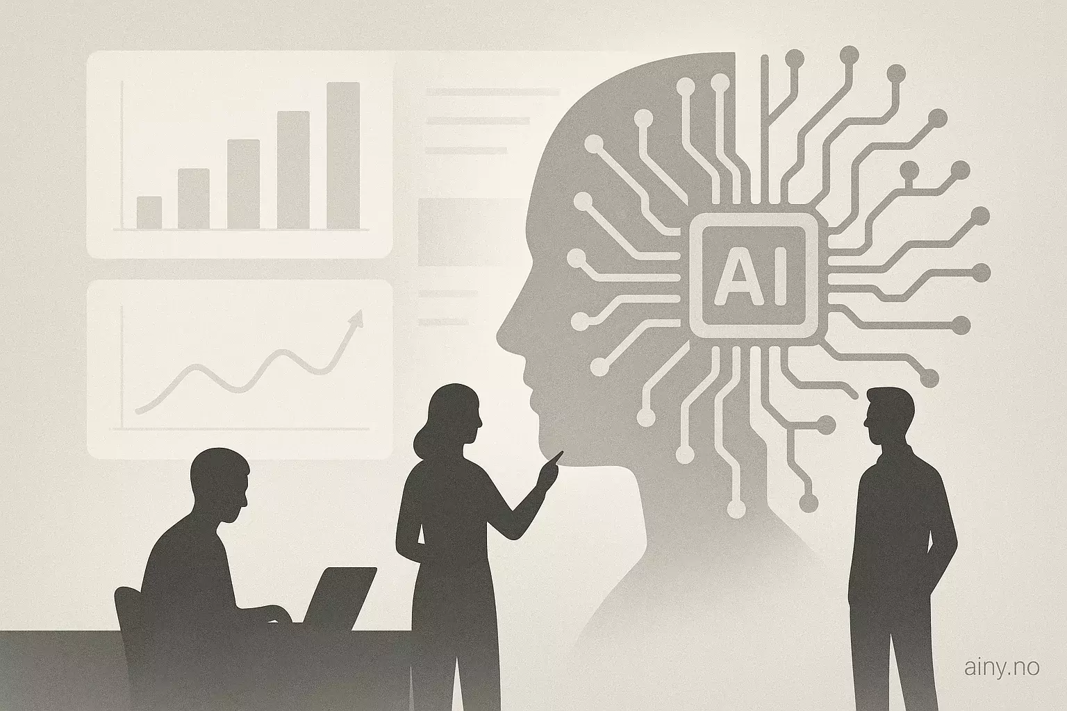 Illustrasjon KI-generert med OpenAI API for artikkelen: Studie: AI kan forsterke teknisk gjeld – fire råd