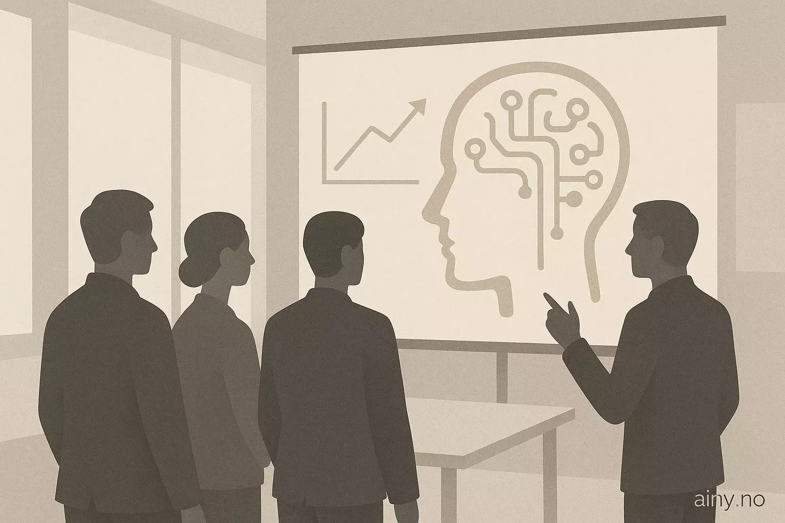 Illustrasjon KI-generert med OpenAI API for artikkelen: Timing avgjør ved utrulling av kunstig intelligens