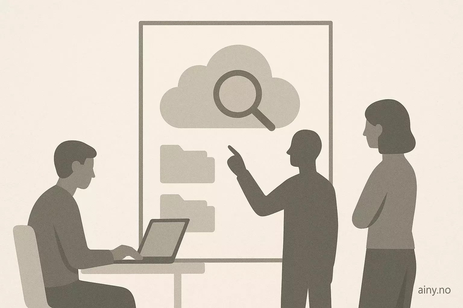 Illustrasjon KI-generert med OpenAI API for artikkelen: YC-startup Poly relanserer som skylagring med KI-søk