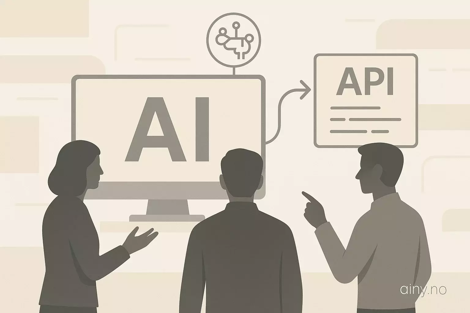 Illustrasjon KI-generert med OpenAI API for artikkelen: AgentCore Gateway kobles til API Gateway med MCP