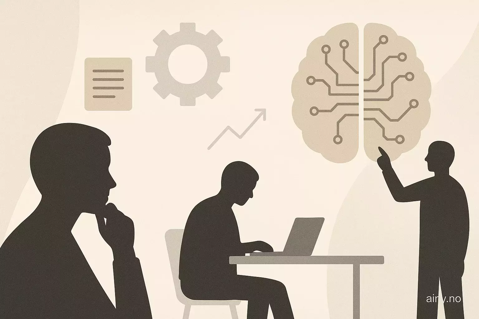 Illustrasjon KI-generert med OpenAI API for artikkelen: Åtte år med maskinlæring: fire lærdommer