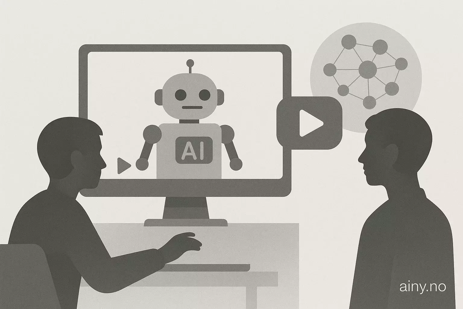 Illustrasjon KI-generert med OpenAI API for artikkelen: En av fem YouTube Shorts er AI-skop, viser studie