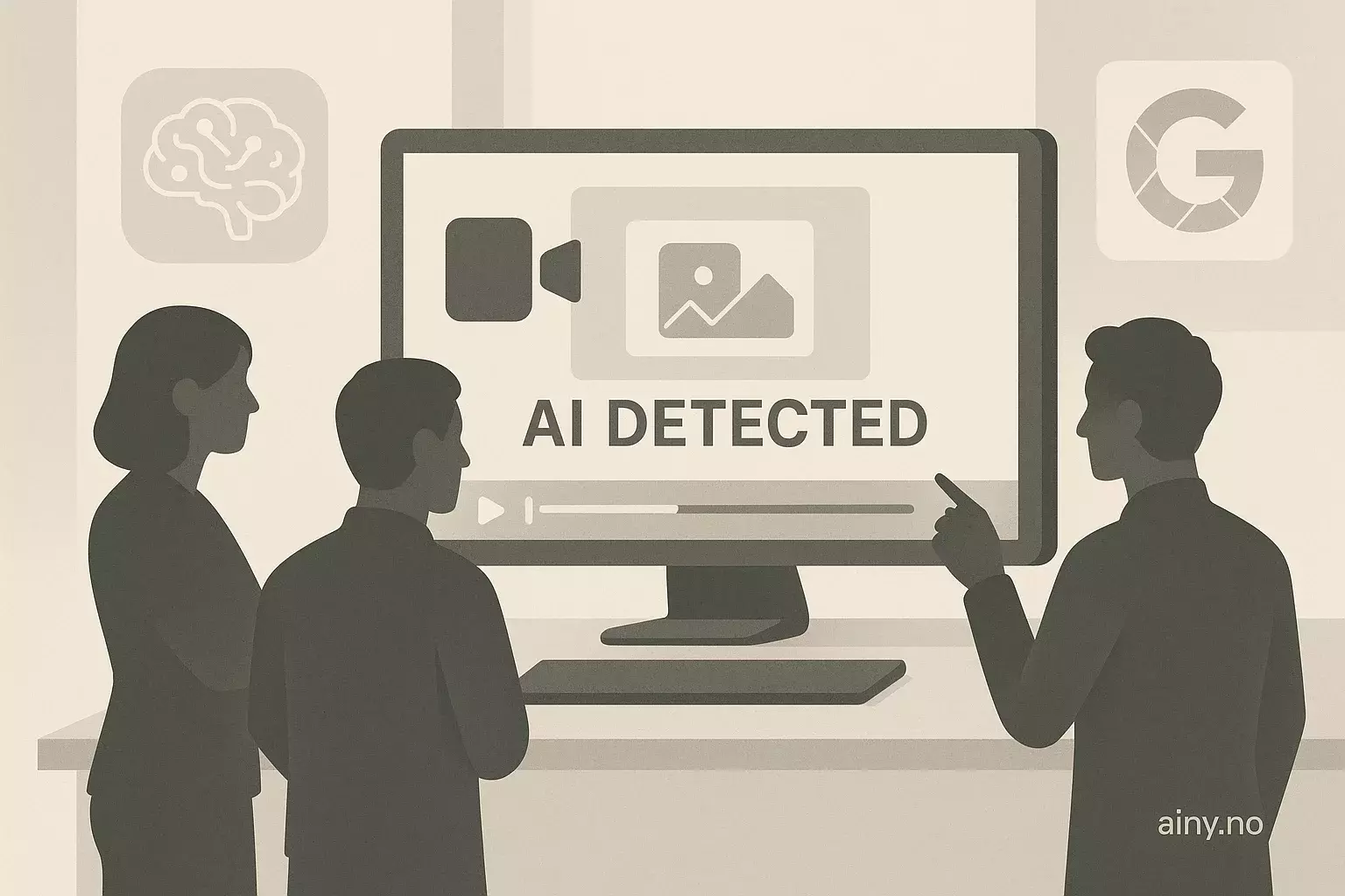 Illustrasjon KI-generert med OpenAI API for artikkelen: Gemini kan nå avsløre Google-laget AI-video