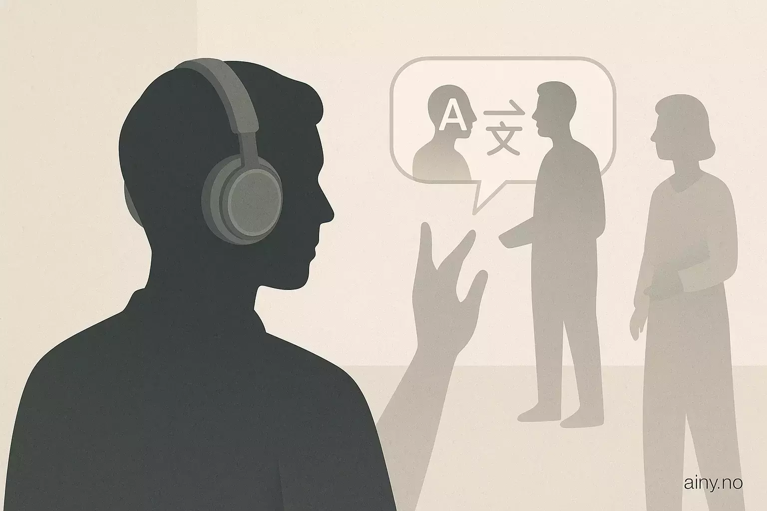 Illustrasjon KI-generert med OpenAI API for artikkelen: Google Translate gir sanntidsoversettelse i hodetelefoner