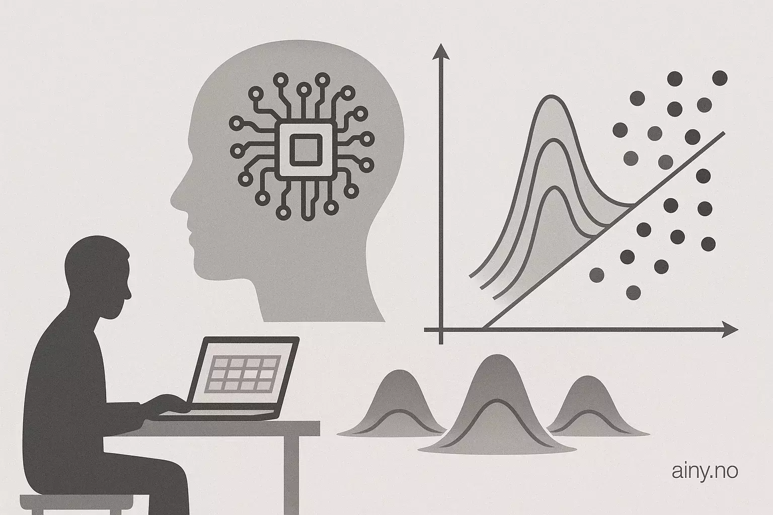 Illustrasjon KI-generert med OpenAI API for artikkelen: Kernel-trikset i Excel gjør SVM forståelig