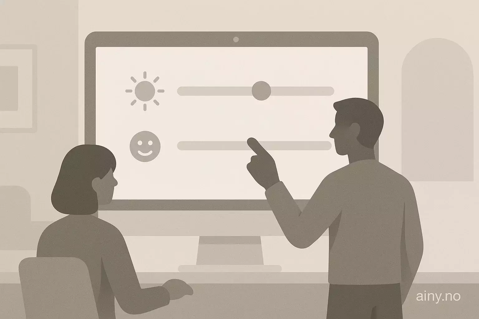 Illustrasjon KI-generert med OpenAI API for artikkelen: OpenAI gir brukere kontroll over ChatGPTs entusiasme