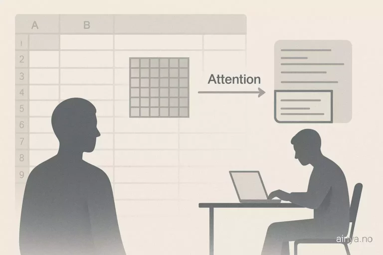 Transformere for tekst i Excel — hvordan attention virker