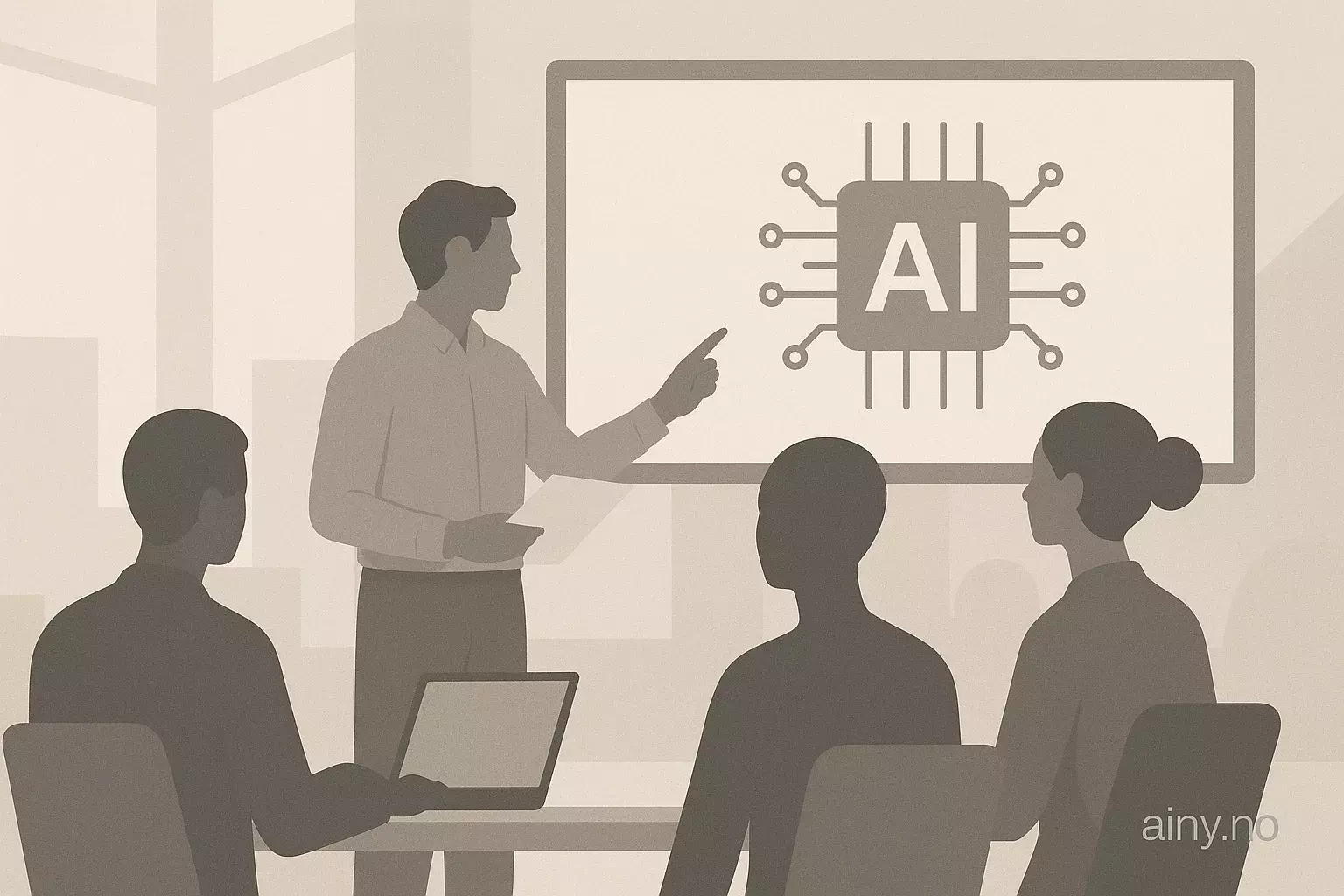 Illustrasjon KI-generert med OpenAI API for artikkelen: Yoodli tredobler verdi til over 300 millioner dollar