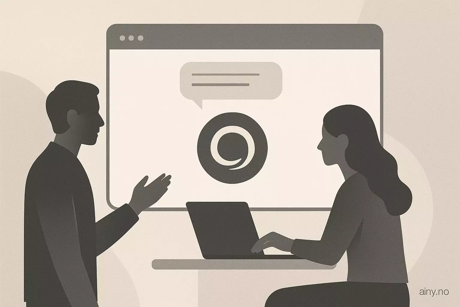 Illustrasjon KI-generert med OpenAI API for artikkelen: Amazon lanserer Alexa.com for chatte‑funksjon med Alexa+