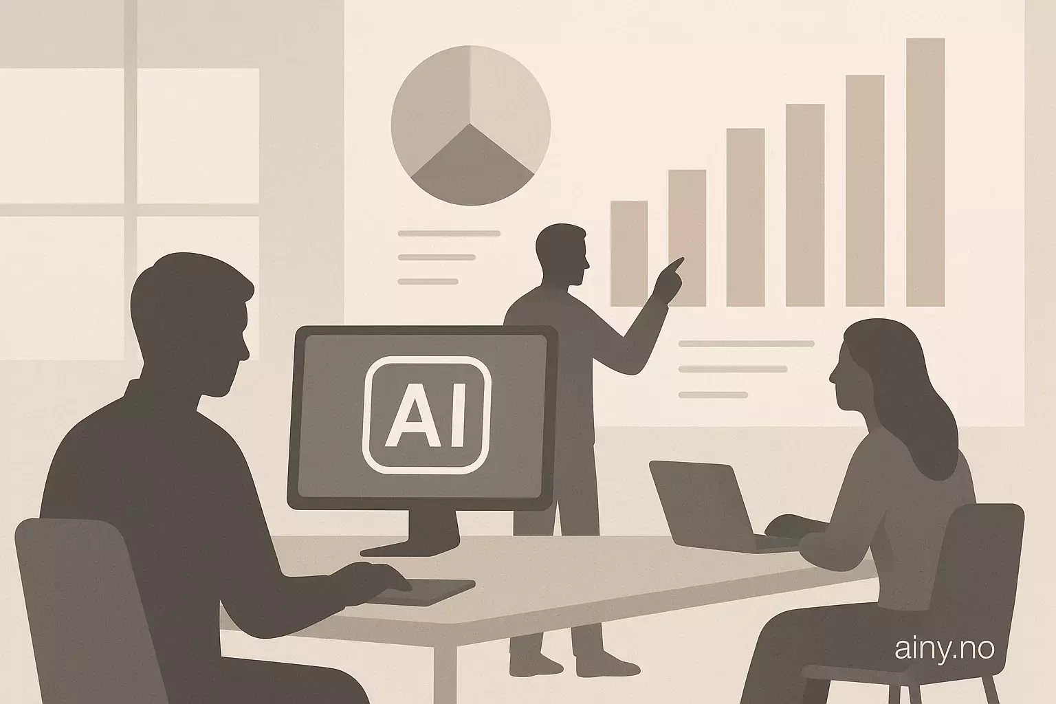 Illustrasjon KI-generert med OpenAI API for artikkelen: Anthropic: Bruk viser hvor KI gir resultater