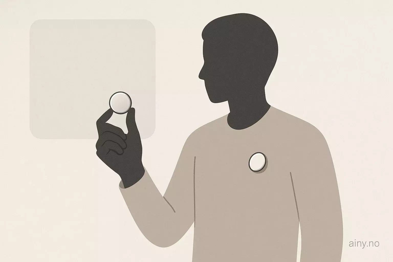 Illustrasjon KI-generert med OpenAI API for artikkelen: Apple utvikler angivelig AI-pin