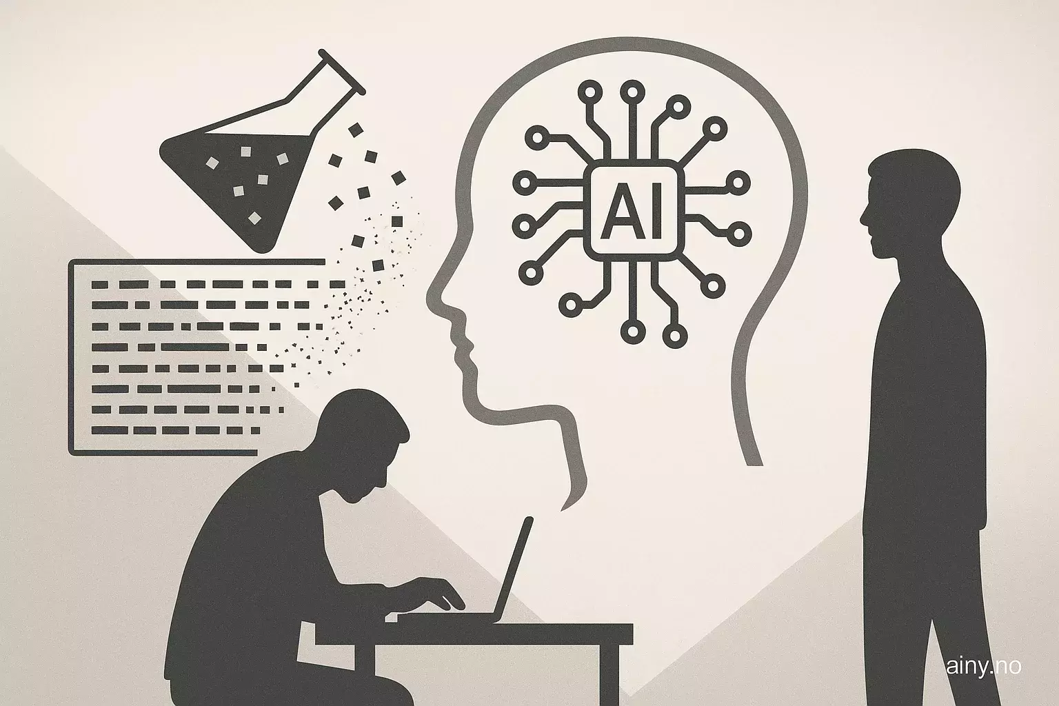 Illustrasjon KI-generert med OpenAI API for artikkelen: Dataforgiftning endrer hvordan modeller lærer